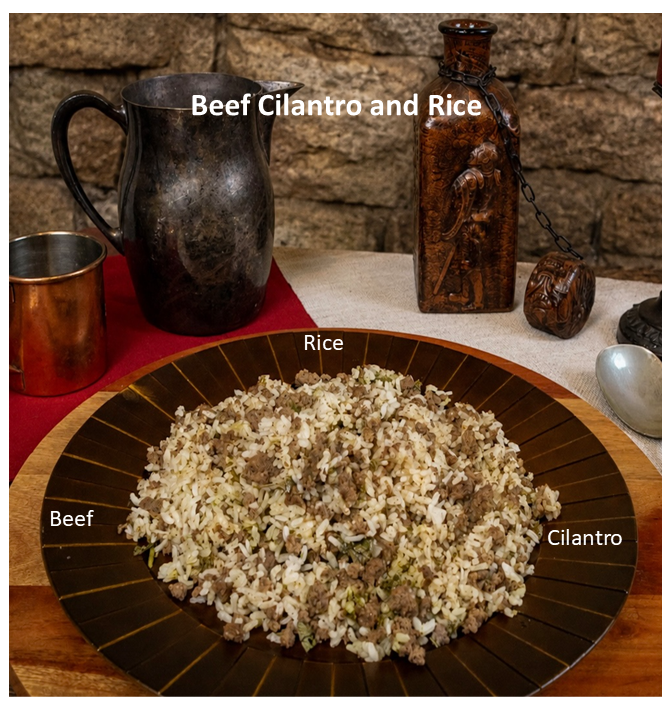 Beef and cilantro rice bowl Tray